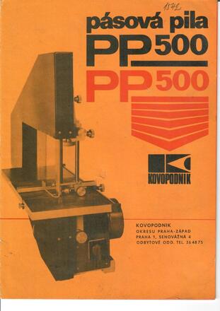 Kovopodnik Praha pásová pila pp500